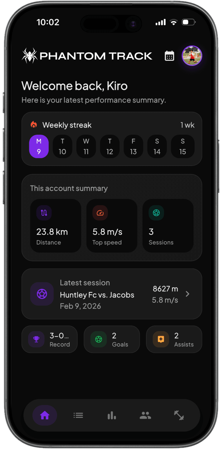 Phantom Track app preview